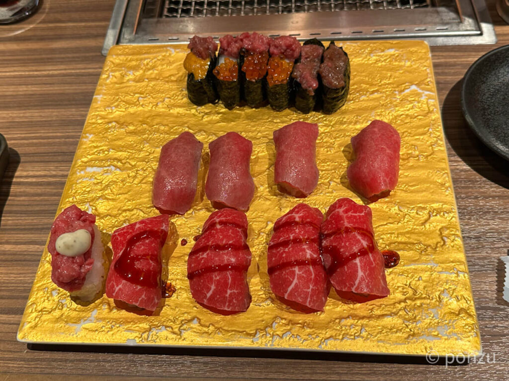 焼肉ブルズ肉寿司